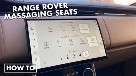 Land Rover Range Rover How To Use The Massaging Seats Youtube