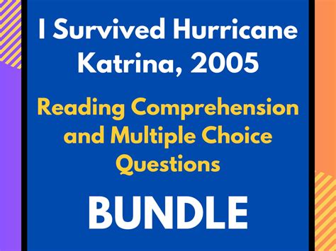 I Survived Hurricane Katrina 2005 Reading Comprehension And Multiple