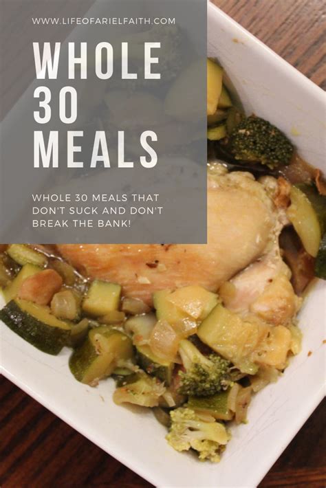 Whole Meals Whole Recipes Chicken And Vegetables Meals