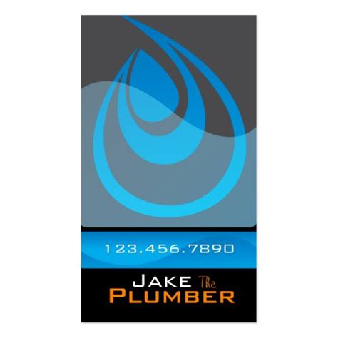 Plumbing business cards | Zazzle