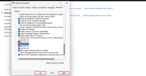 Cómo habilitar TLS 1 0 y 1 1 en Windows 11