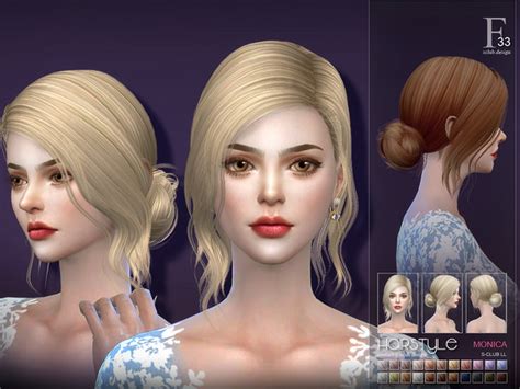 Woman Hair Bun Hairstyle Fashion The Sims 4 P1 SIMS4 Clove Share