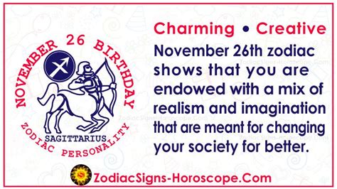 November 26 Zodiac (Sagittarius) Horoscope Birthday Personality and ...