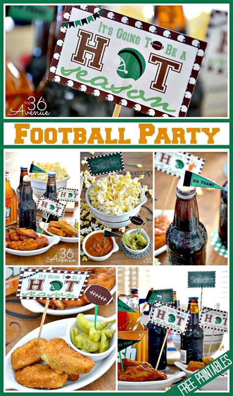 Football Party And Free Printables The 36th Avenue