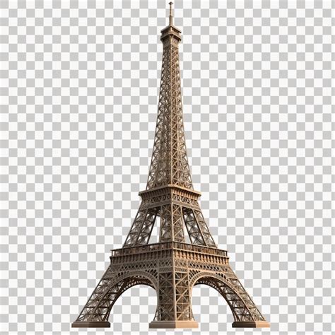 La Torre Eiffel Aislada Sobre Un Fondo Transparente Archivo PSD Premium