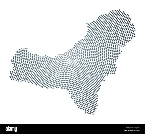 El Hierro Dotted Map Digital Style Shape Of El Hierro Tech Icon Of