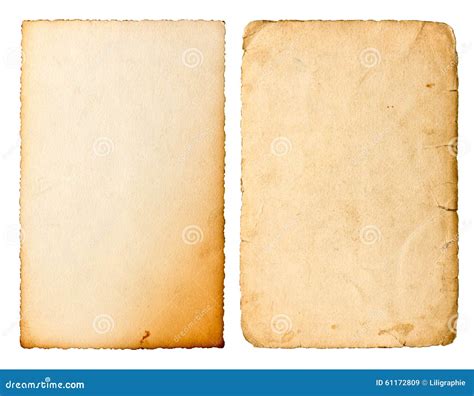 Old Paper Sheet With Edges Isolated On White Background Stock Image