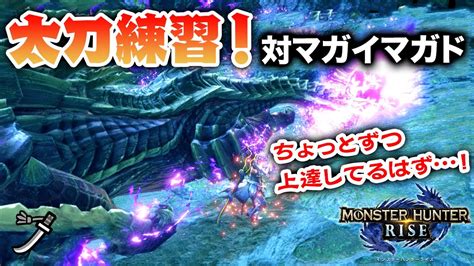 【モンハンライズ】太刀練習、対マガイマガドの練習風景【太刀で遊ぶmonster Hunter Rise】 Youtube