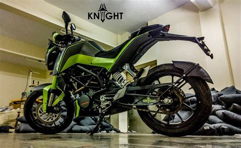 Modified Duke 200 In Green Shade By Knight Auto Customizers