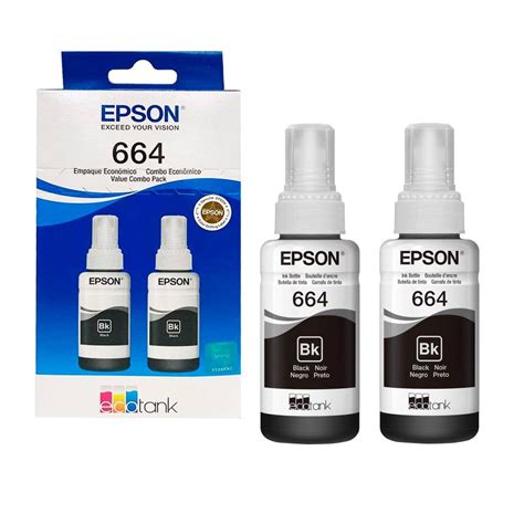 Botellas De Tinta Epson Negro T664 2 Pzas A Precio De Socio Sams