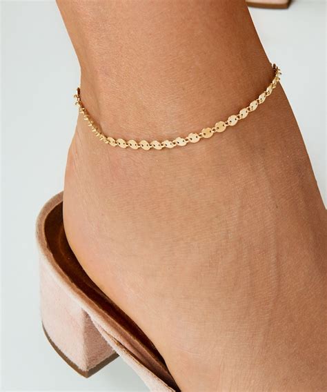 Sale Gold Ankle Bracelet Etsy In Stock