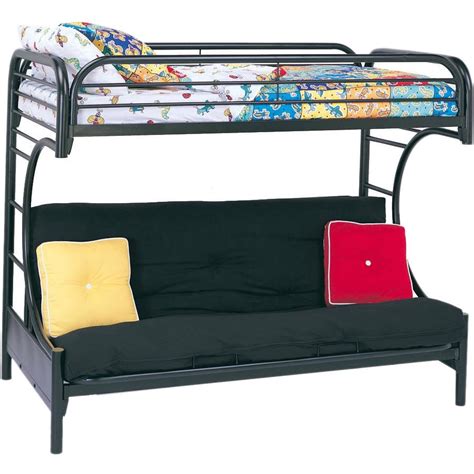 Acme Furniture Eclipse Twin Over Full Futon Bunk Bed Black Walmart