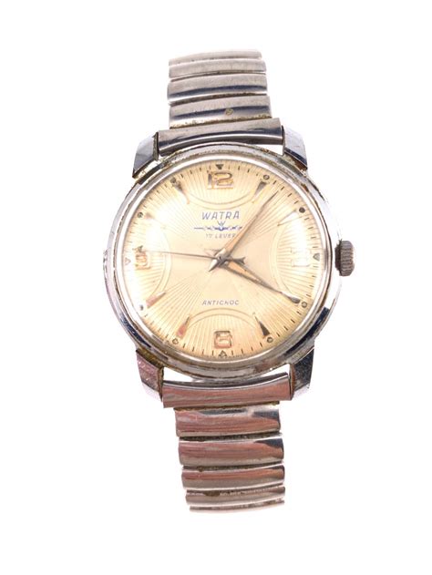 Sold At Auction Wind Up Watra Antichoc Vintage Swiss Wind Up Watch W