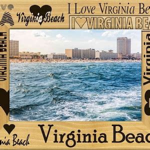 I Love Virginia Beach Laser Engraved Wood Picture Frame - Etsy