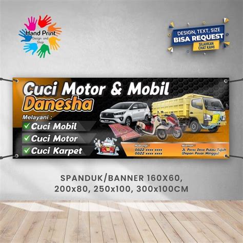 Spanduk Banner Steam Cucian Motor Dan Mobil B X Cm Lazada Indonesia