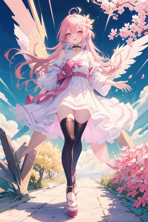 Anime Girl Pink Anime Angel Girl Kawaii Anime Girl Anime Scenery