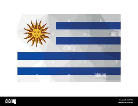 Vector Illustration Official Symbol Of Uruguay National Flag With Sun