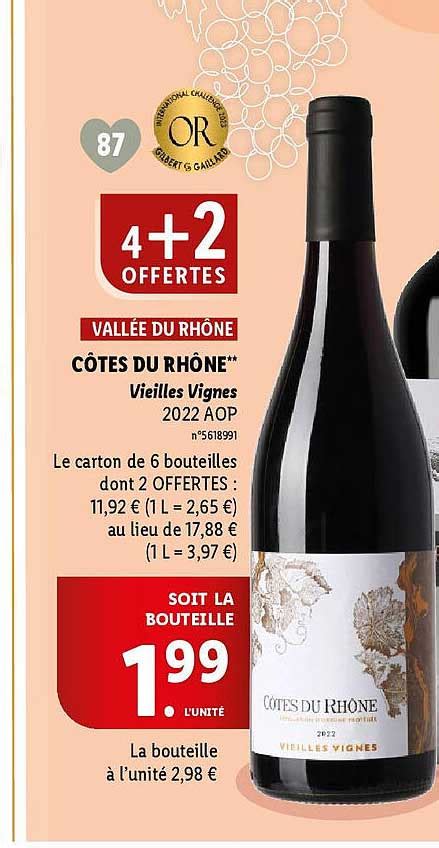 Promo Côtes Du Rhône Vieilles Vignes chez Lidl iCatalogue fr