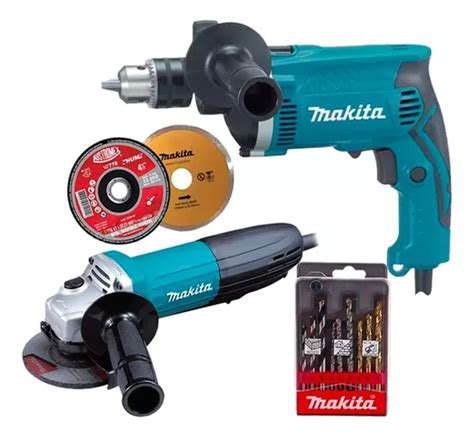 Kit Rotomartillo Esmeriladora Brocas Discos Makita Env O Gratis