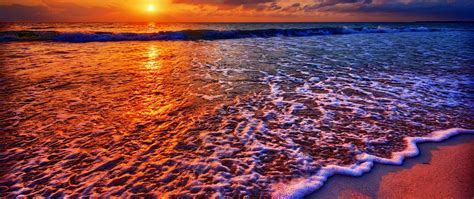 2560x1080 Sea Waves OnBeach 2560x1080 Resolution HD 4k Wallpapers ...