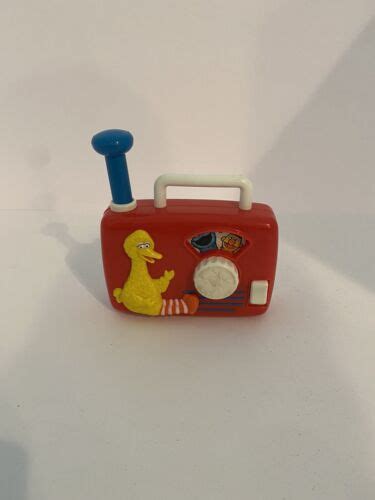 Illco Vintage Toy Sesame Street Wind Up Musical Toy Radio 1990 Big Bird