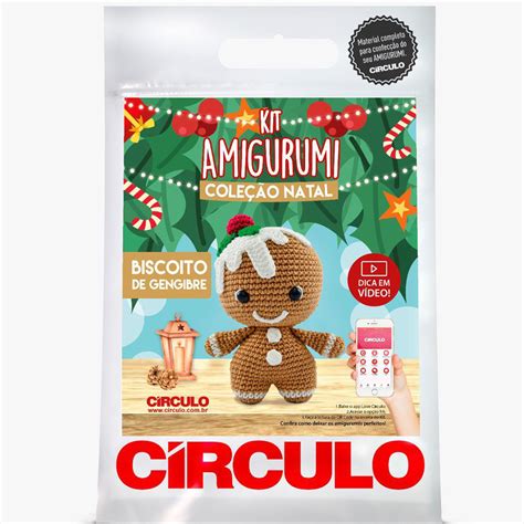 Kit Amigurumi Natal Círculo Biscoito de Gengibre 2021 Bastex