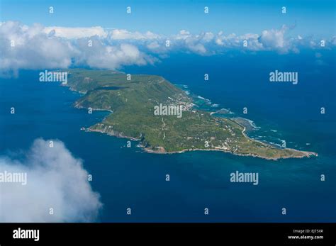 France Guadeloupe La Desirade Island Aerial View Guadeloupe Ile