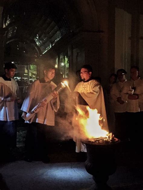 Easter Vigil Blessing Of Fire Santuario De San Antonio Parish