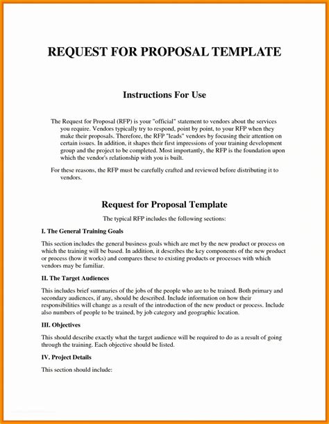 Response to Rfp Template Free Of Request for Proposal Rfp Templates In ...