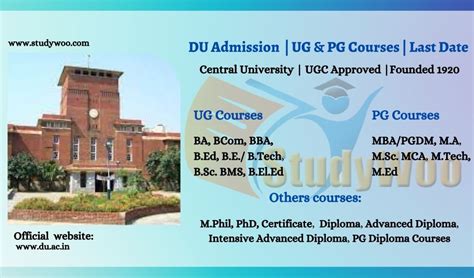 DU Admission 2024 25 Last Date UG PG Application