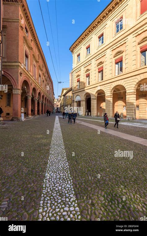 Santo Stefano Square In Bologna With The Arched Colonnades Of Palazzo