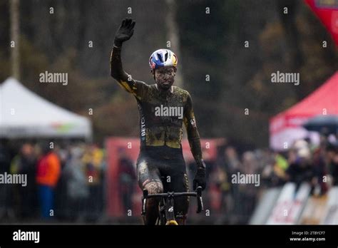 Essen Belgium Th Dec Belgian Wout Van Aert Celebrates After