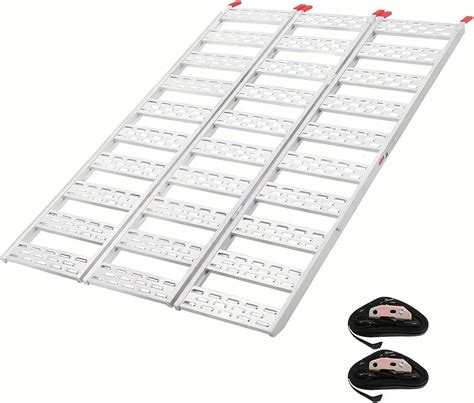 Aoile Tri Fold Aluminum Loading Ramps With Treads 1500 Lbs 6 3 Ft