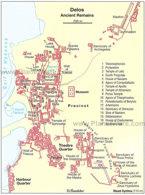 Delos-Ancient Remains - Floor plan map