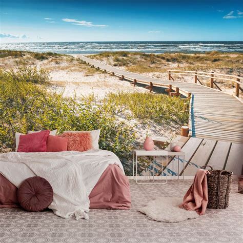 Fotobehang Brug Door De Duinen Strand En Zee Fotobehangkoning Nl