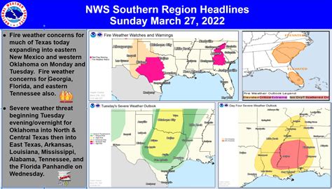 Nws Southern Region On Twitter Sun 3 27 2022 Fire Weather Concerns