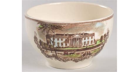 Historic America Brown Multicolor Mini Open Sugar Bowl By Johnson