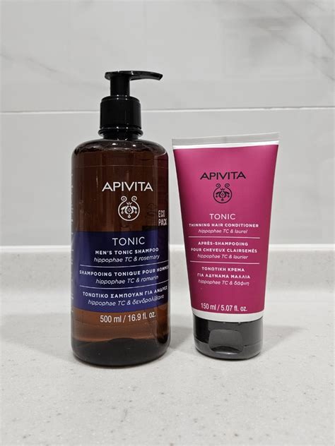 Apivita 防脫髮洗髮水 500ml 男女適用 防脫髮激活護髮素 150ml 美容＆化妝品 健康及美容 頭髮護理