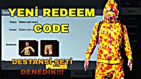 YENI REDEEM CODE DENEDİK SETİ ALA BİLDİKMİ SAKİN KAÇIRMA PUBG MOBİLE