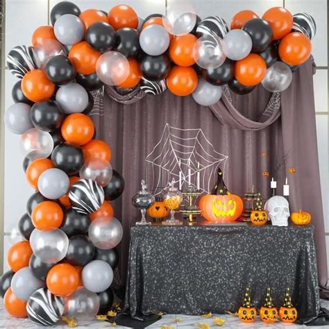 Kit D Arche De Ballons D Halloween En Latex Avec Ballons L H Lium