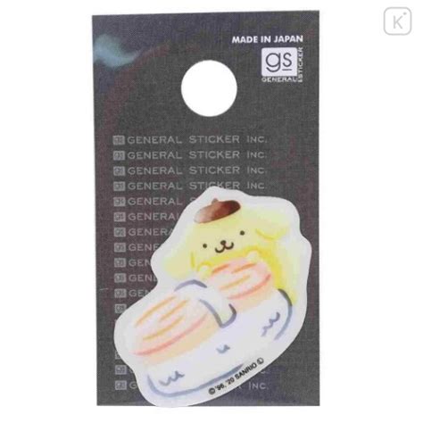 Japan Sanrio Vinyl Sticker Pompompurin Sushi Kawaii Limited