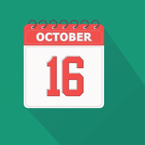 October 16 Calendar Daily Icon, Date, Month 27258291 Vector Art at Vecteezy