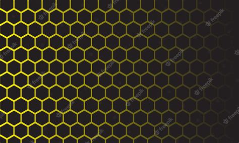 Premium Vector Yellow Luxury Background With Honeycomb Design