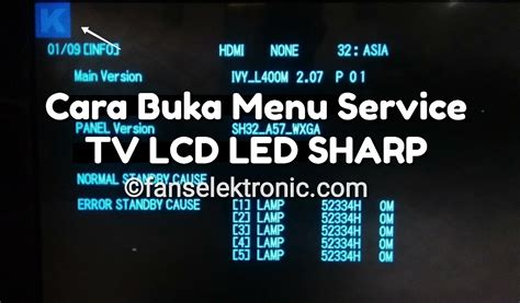 4 Cara Masuk Menu Service TV LCD LED Sharp Setting Factory Mode