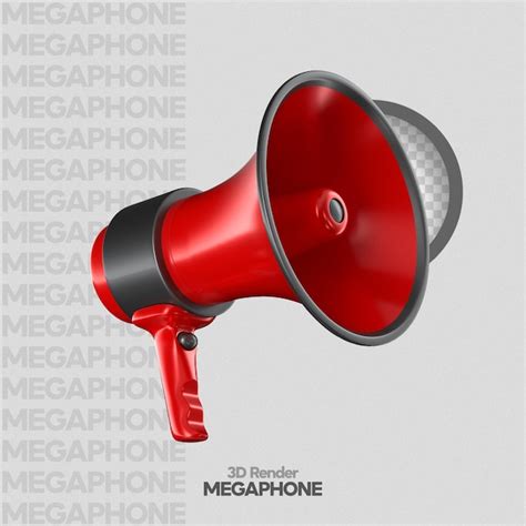 Premium PSD Megaphone Scene Creator 3d Render Isolated