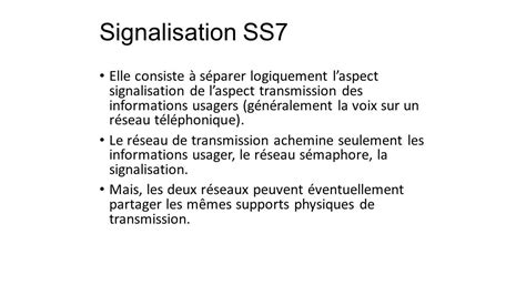 2 Le Cours La Signalisation Dans Les Réseaux Téléphoniques Architecture