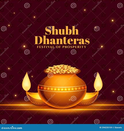 Beautiful Shubh Diwali Poster Or Invitation Card Design Stock Image