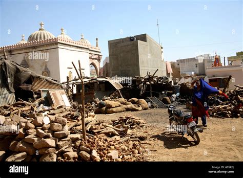 Bhuj townscape being rebuilt after 2001 Gujarat earthquake, India Stock ...