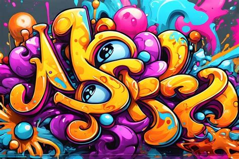 Premium AI Image | Cartoon Graffiti Wallpaper Cartoon Graffiti ...