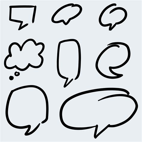 Handdrawn Bubble Speech Outline 10594609 Vector Art at Vecteezy